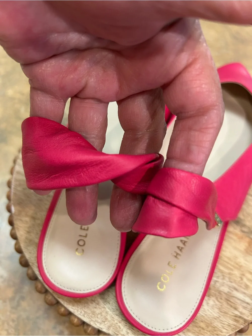 Cole Haan Eden Skimmer Hot Pink Pointed Slingback Flats